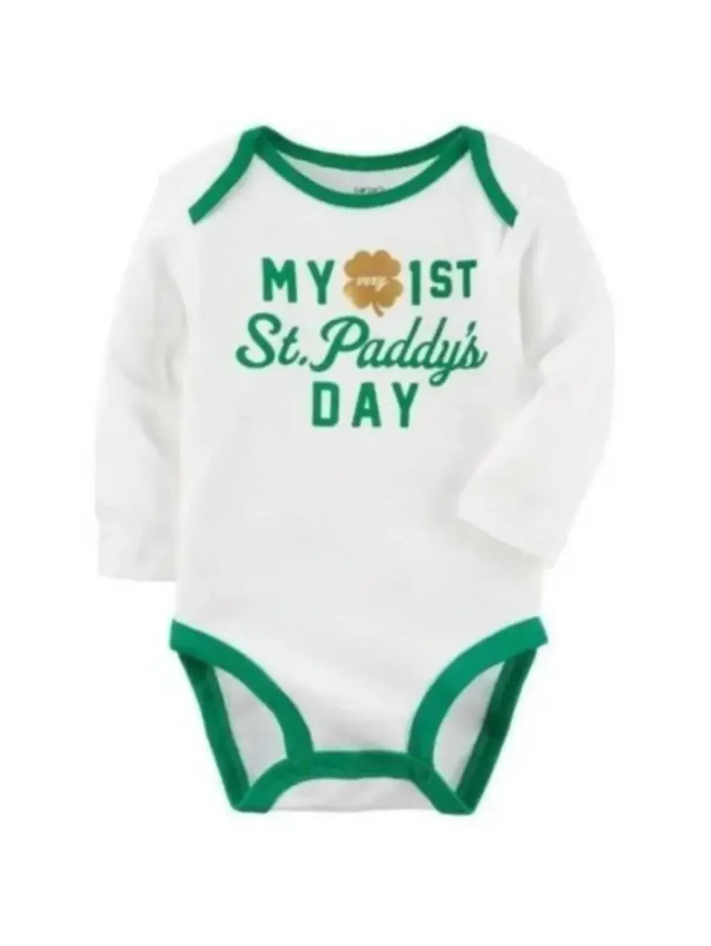 3 Pc Bodysuits Set Girls 18 Months Pink Easter & White St. Patricks Day Toddler